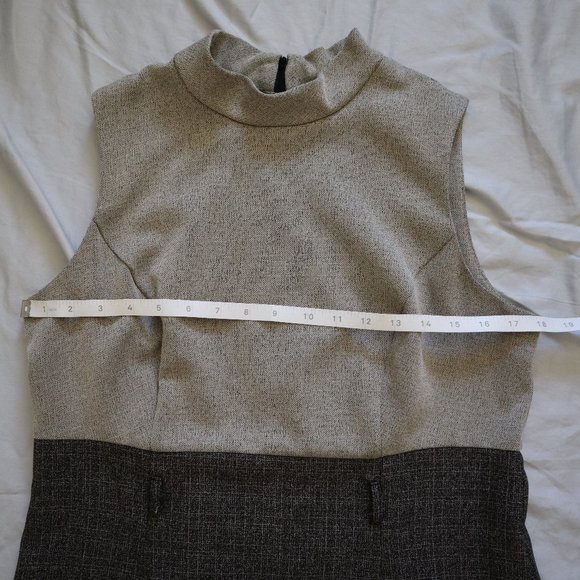 PERCEPTIONS Dress and Long-Line Jacket Set Gray 12 - Picture 11 of 13